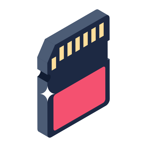 tarjeta de memoria Generic Isometric icono