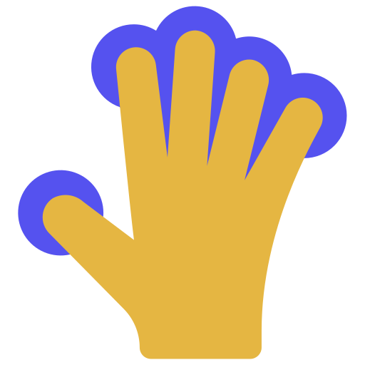 cuatro dedos Generic Flat icono