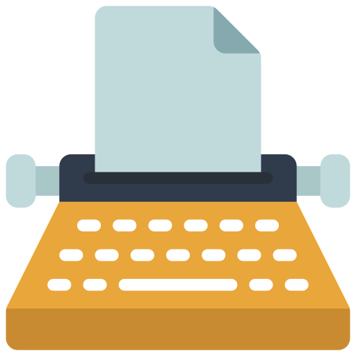 machine à écrire Generic Flat Icône