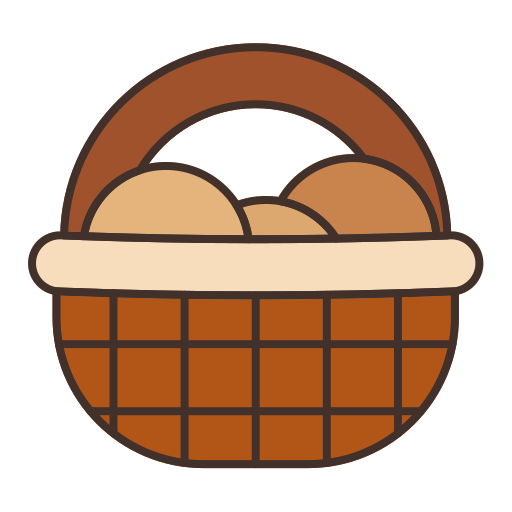 Food basket Generic Outline Color icon