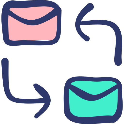 correspondencia Basic Hand Drawn Lineal Color icono