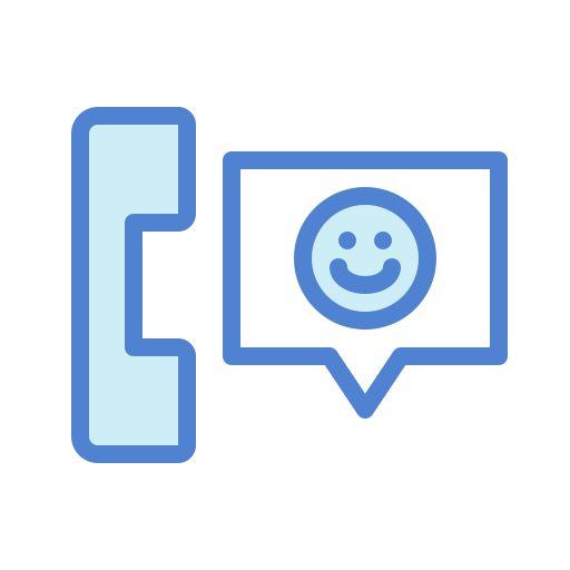 Phone survey Generic Blue icon