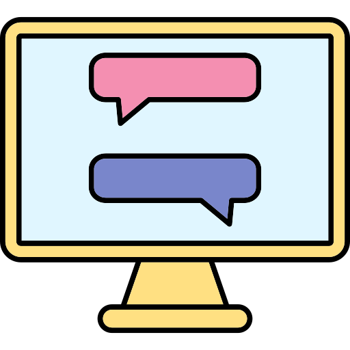 chat en vivo Generic Thin Outline Color icono