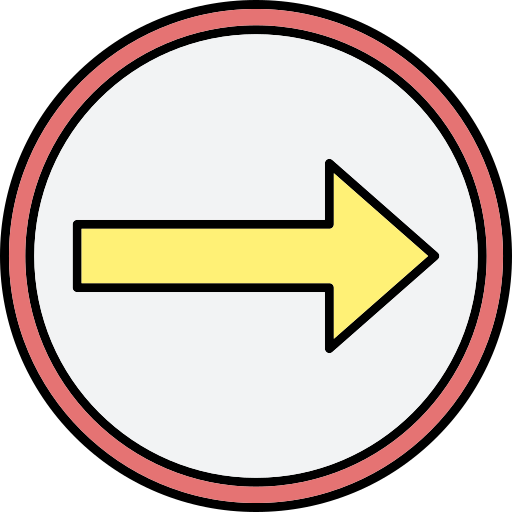 右矢印 Generic Thin Outline Color icon