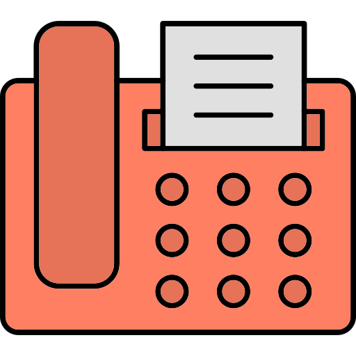 máquina de fax Generic Thin Outline Color icono