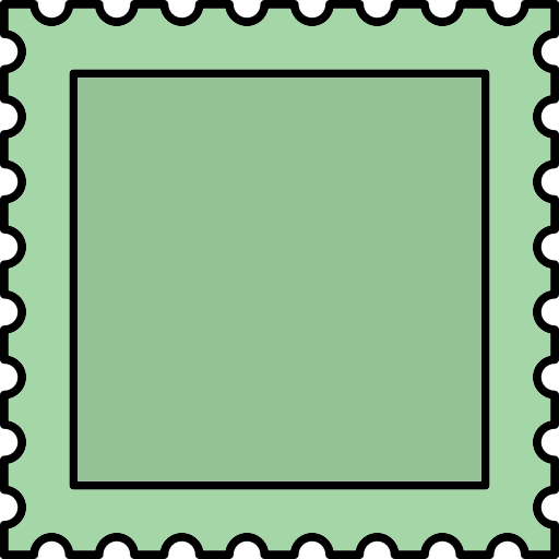 estampilla postal Generic Thin Outline Color icono