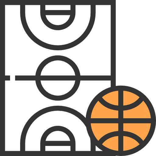 バスケットボールのコート Meticulous Yellow shadow icon