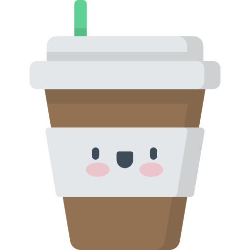 Coffee cup Kawaii Flat icon