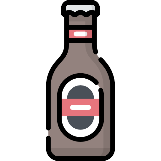 cerveza Kawaii Lineal color icono