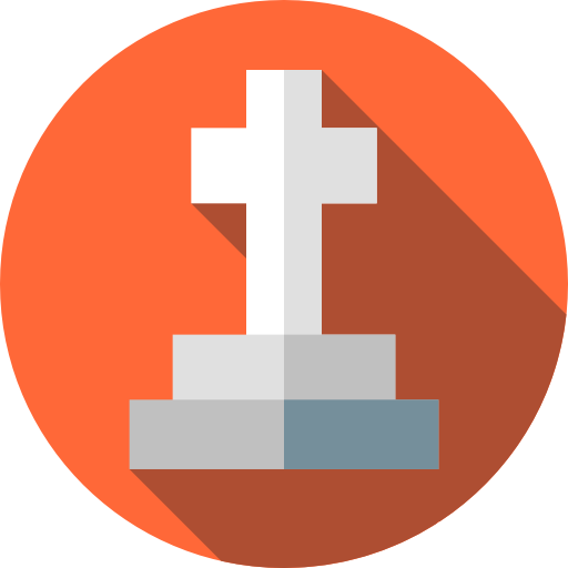 Cemetery Flat Circular Flat icon