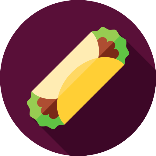 Fajita Flat Circular Flat icon