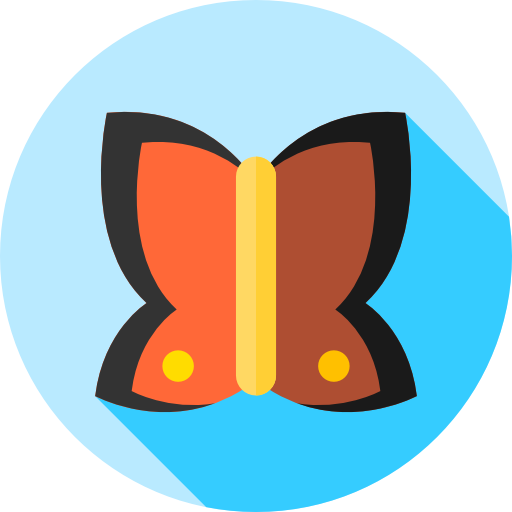 Butterfly Flat Circular Flat icon