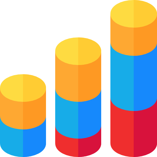 staafdiagram Basic Rounded Flat icoon