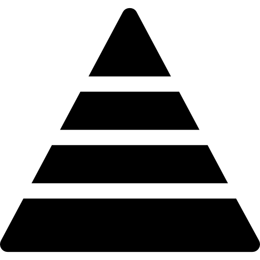 gráfico piramidal Basic Rounded Filled icono