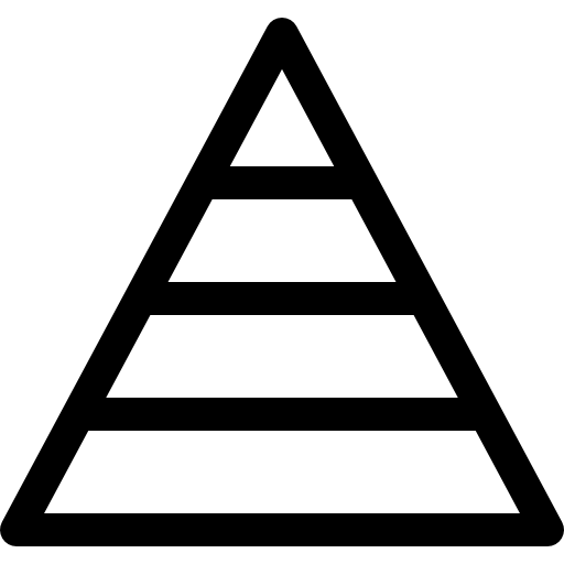 pyramidendiagramm Basic Rounded Lineal icon