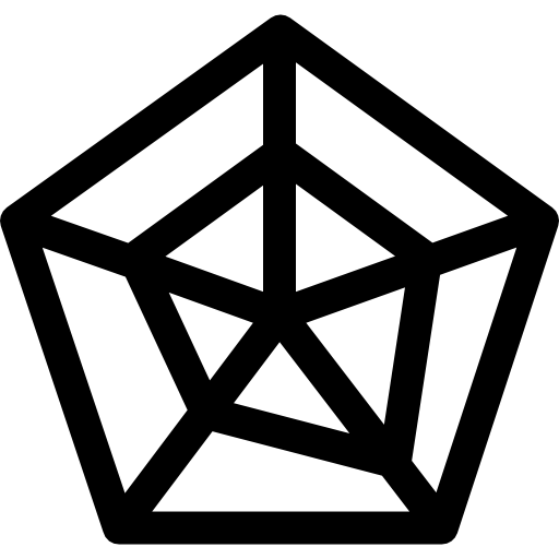 zeshoek Basic Rounded Lineal icoon