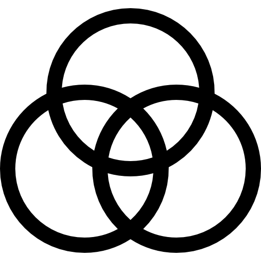 Диаграмма Венна Basic Rounded Lineal иконка