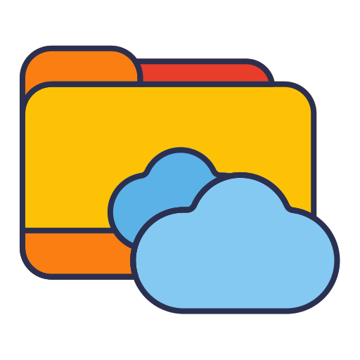 carpeta en la nube Generic Outline Color icono