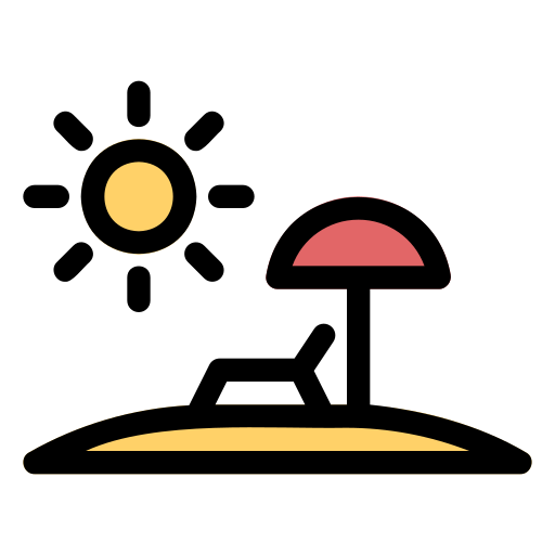 日光浴 Generic Outline Color icon
