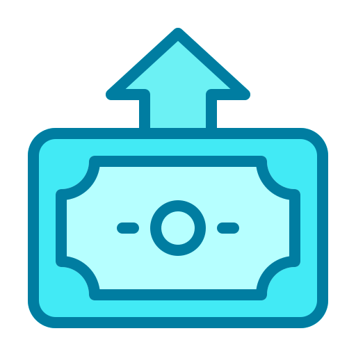 Send money Generic Blue icon