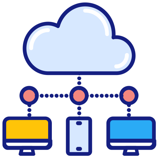 Cloud computing Generic Outline Color icon