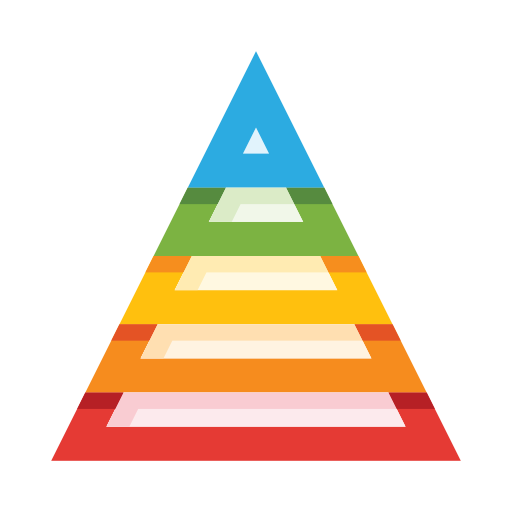 diagramme pyramidal Generic Flat Icône