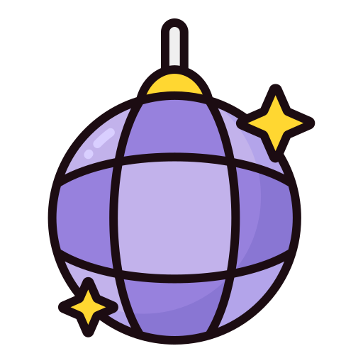 palla da discoteca Generic Outline Color icona