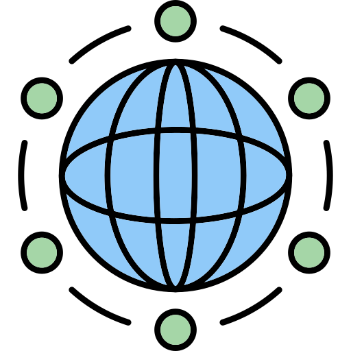 stosunki międzynarodowe Generic Outline Color ikona