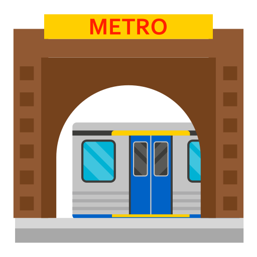 station de métro Generic Flat Icône