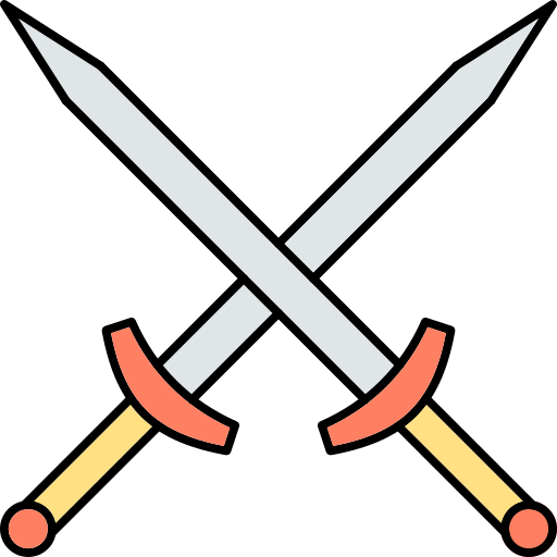Swords Generic Outline Color icon