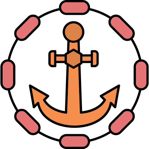 船のアンカー Generic Outline Color icon