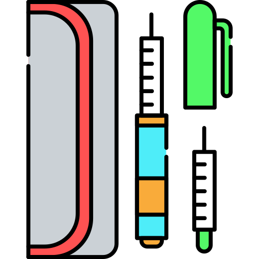Insulin Generic Thin Outline Color icon