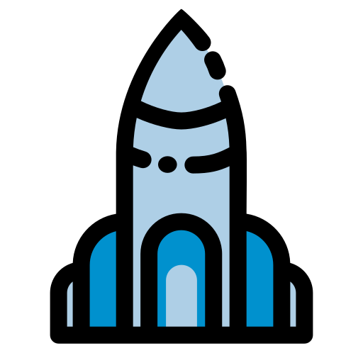 lancio della nave spaziale Generic Blue icona