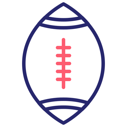 piłka do rugby Generic Outline Color ikona