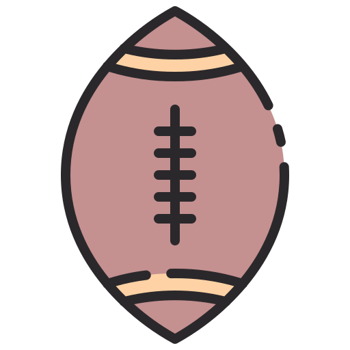 pelota de rugby Good Ware Lineal Color icono