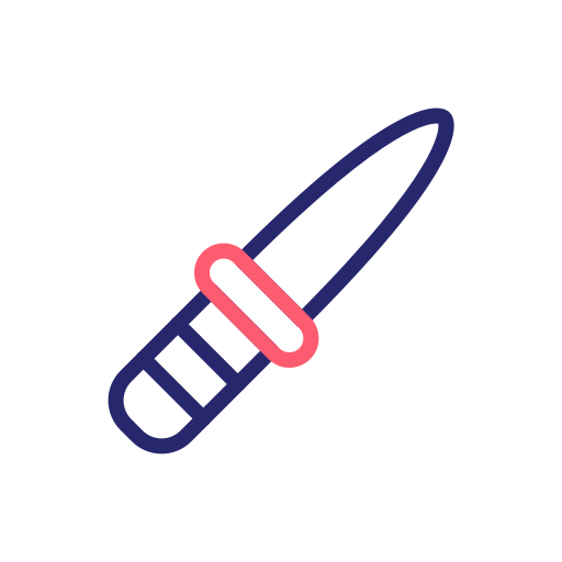 cuchillo Generic Outline Color icono