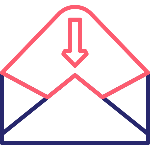 メールを受信する Generic Outline Color icon