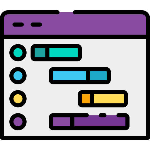 Gantt chart Good Ware Lineal Color icon