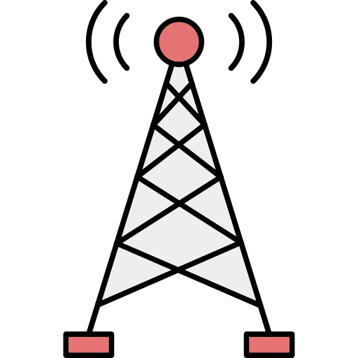 Broadcast Generic Thin Outline Color icon