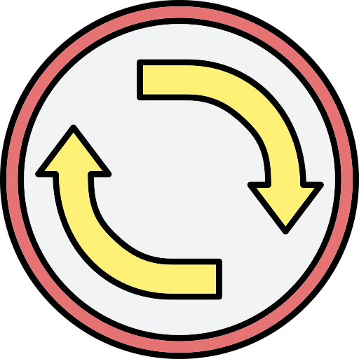 rotatoria Generic Thin Outline Color icona
