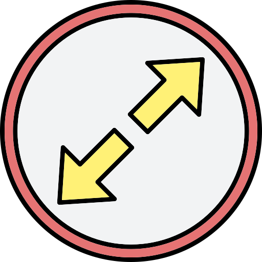 größe ändern Generic Thin Outline Color icon