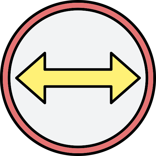 flecha doble Generic Thin Outline Color icono