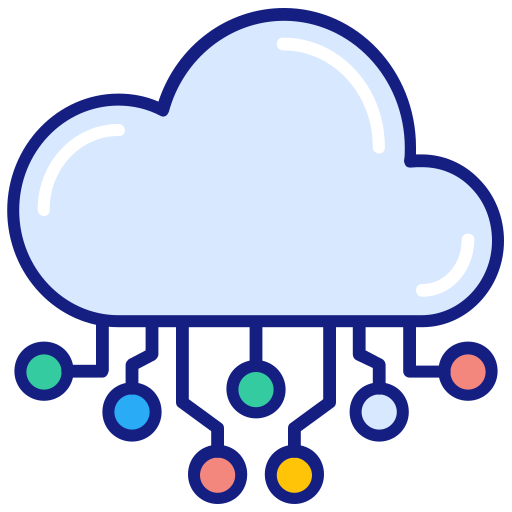 Cloud computing Generic Outline Color icon