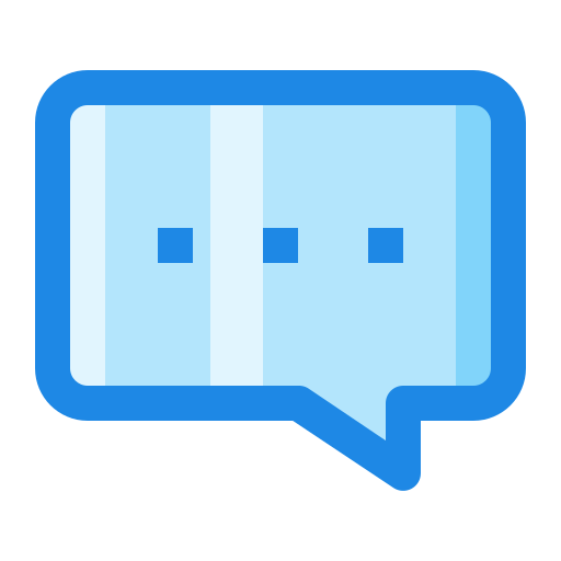 Chat balloon Generic Blue icon