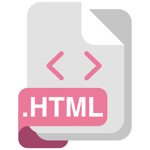 Формат файла html Generic Flat иконка