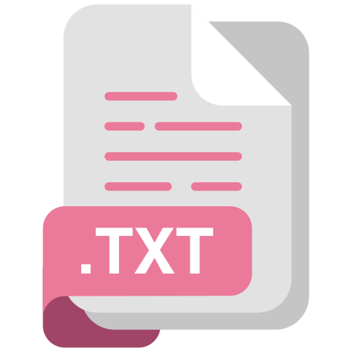 txt-bestandsindeling Generic Flat icoon