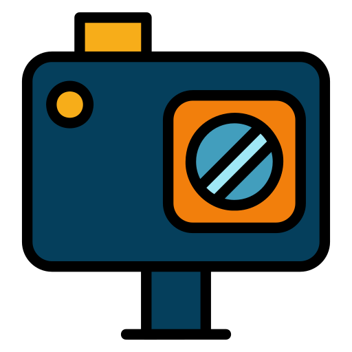kamera akcji Generic Outline Color ikona