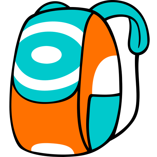 Backpack Generic Hand Drawn Color icon