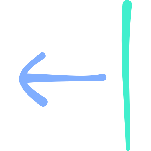 allineamento a sinistra Basic Hand Drawn Color icona