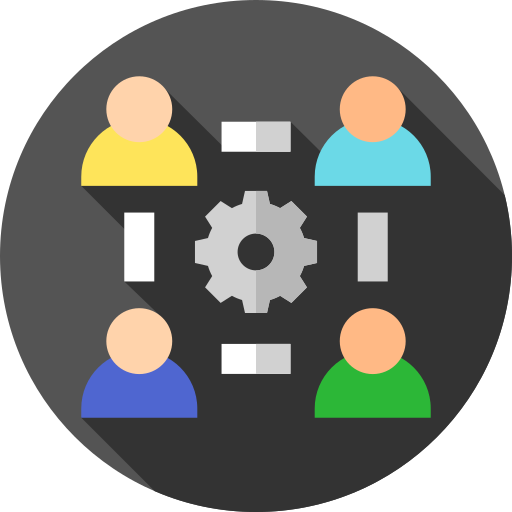 Teamwork Flat Circular Flat icon